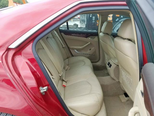 1G6DG5EG1A0129885 - 2010 CADILLAC CTS LUXURY RED photo 6