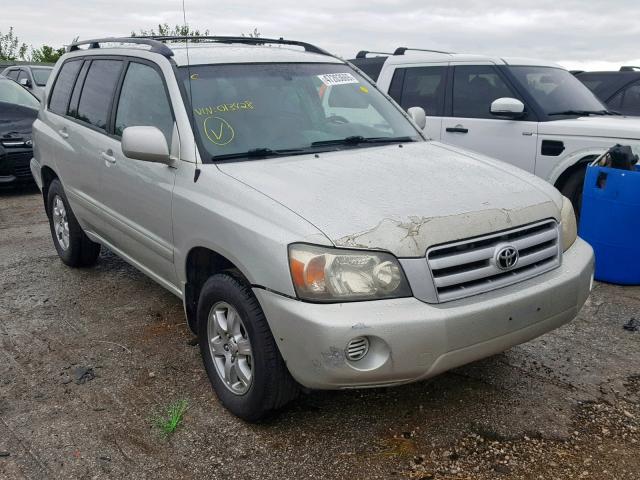 JTEEP21A540013428 - 2004 TOYOTA HIGHLANDER SILVER photo 1