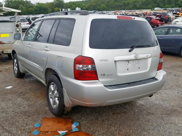 JTEEP21A540013428 - 2004 TOYOTA HIGHLANDER SILVER photo 3