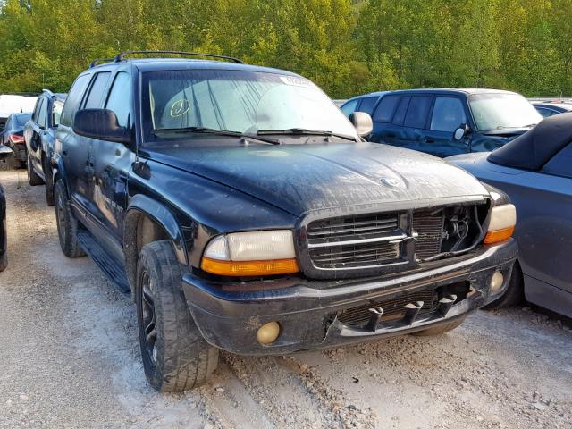 1B4HS28Z91F555276 - 2001 DODGE DURANGO BLACK photo 1