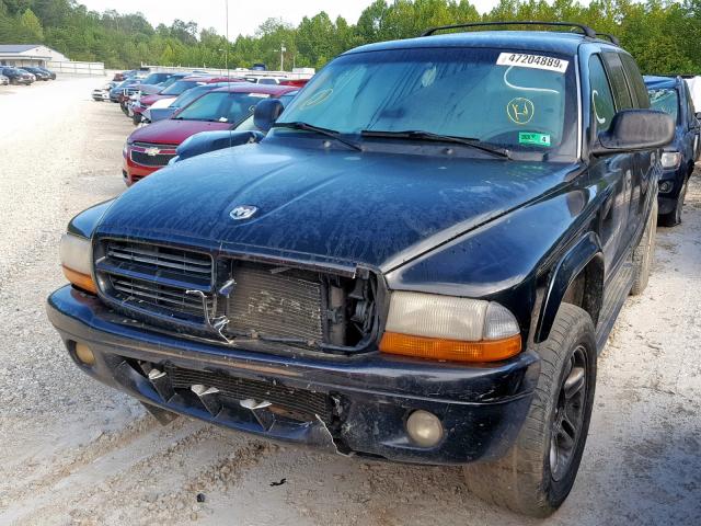 1B4HS28Z91F555276 - 2001 DODGE DURANGO BLACK photo 2