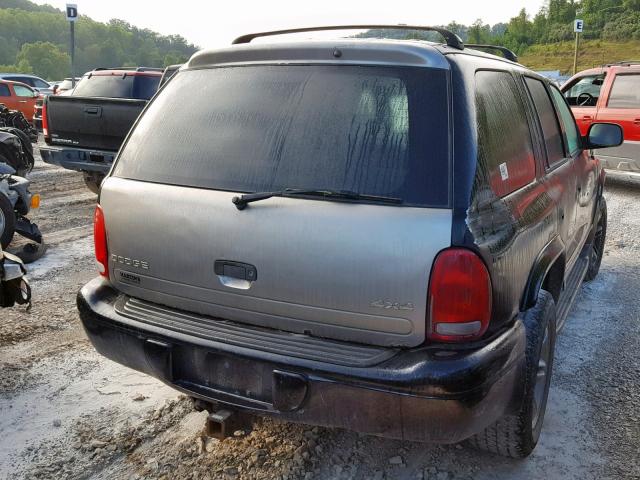 1B4HS28Z91F555276 - 2001 DODGE DURANGO BLACK photo 4