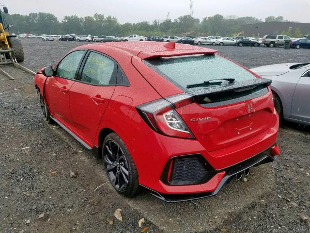 SHHFK7H44JU432323 - 2018 HONDA CIVIC SPOR RED photo 3