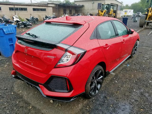 SHHFK7H44JU432323 - 2018 HONDA CIVIC SPOR RED photo 4