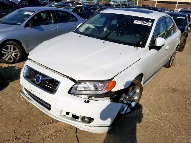 YV1902AH9D1166535 - 2013 VOLVO S80 T6 WHITE photo 2