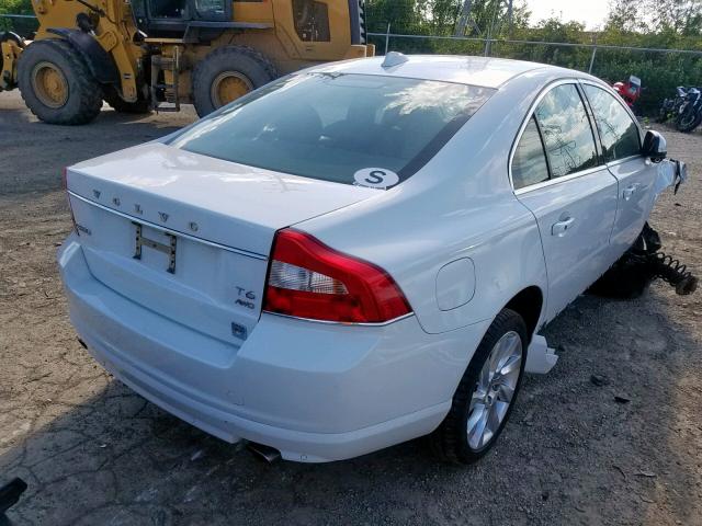 YV1902AH9D1166535 - 2013 VOLVO S80 T6 WHITE photo 4