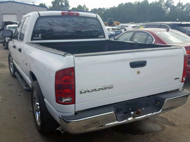 1D7HA18NX4J267190 - 2004 DODGE RAM 1500 S WHITE photo 3