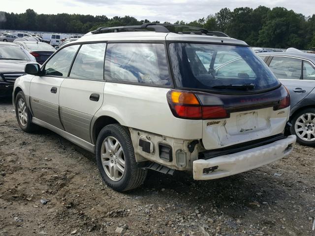 4S3BH675227629744 - 2002 SUBARU LEGACY OUT WHITE photo 3