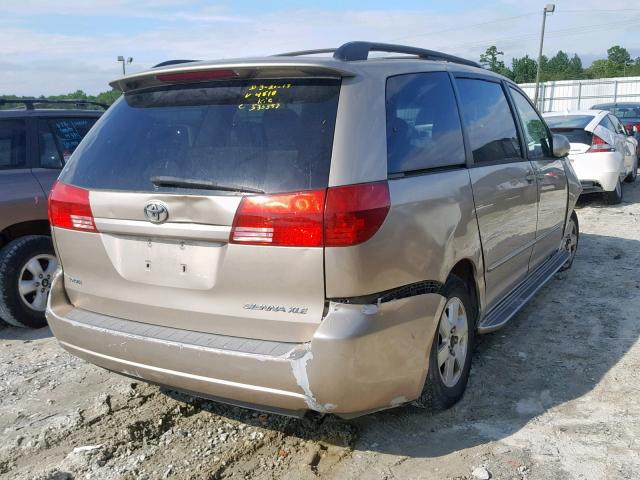 5TDZA22C04S054618 - 2004 TOYOTA SIENNA XLE GOLD photo 4