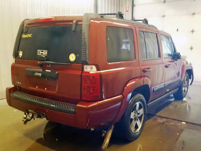 1J8HG48K57C625541 - 2007 JEEP COMMANDER მუქწითელი ფოტო 4
