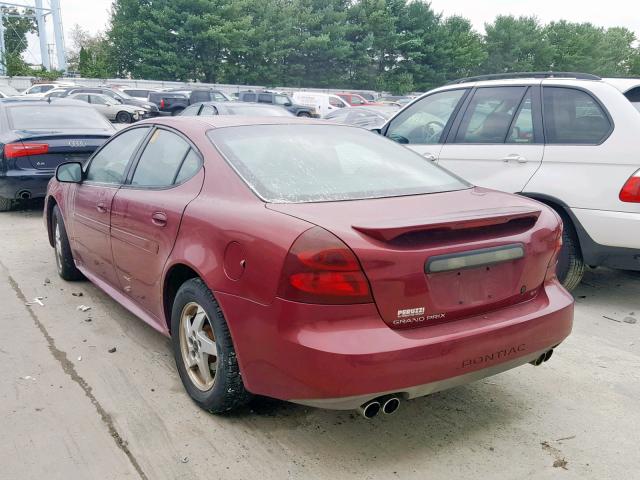 2G2WS522641118696 - 2004 PONTIAC GRAND PRIX MAROON photo 3