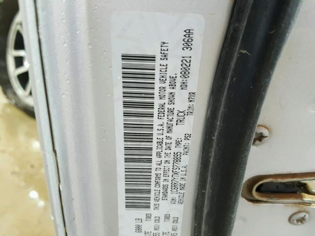 1C6RR7YTXFS778895 - 2015 RAM 1500 REBEL ვერცხლისფერი ფოტო 10