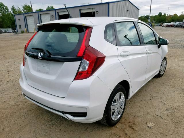 3HGGK5H42KM727204 - 2019 HONDA FIT LX WHITE photo 4