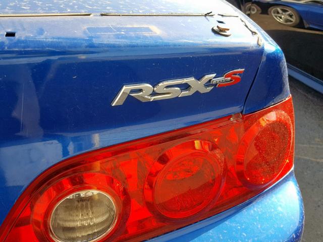 JH4DC53095S007850 - 2005 ACURA RSX TYPE-S BLUE photo 10
