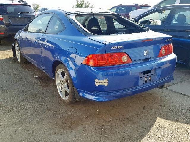 JH4DC53095S007850 - 2005 ACURA RSX TYPE-S BLUE photo 3