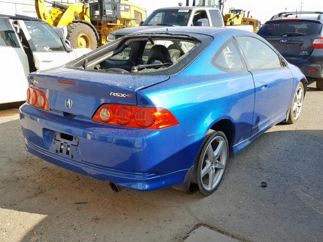 JH4DC53095S007850 - 2005 ACURA RSX TYPE-S BLUE photo 4