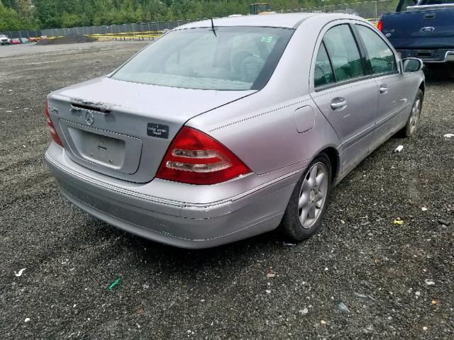 WDBRF64J72F242908 - 2002 MERCEDES-BENZ C 320 SILVER photo 4