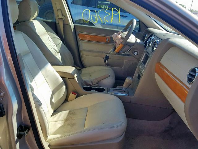 3LNHM28T57R653480 - 2007 LINCOLN MKZ GOLD photo 5