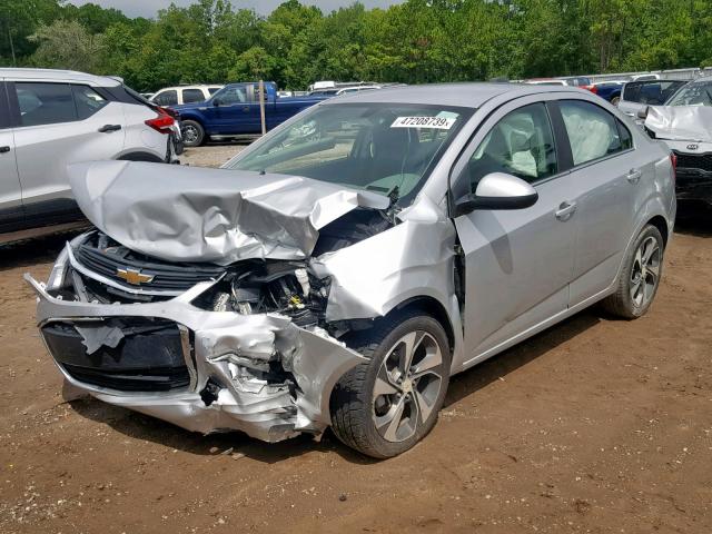 1G1JF5SB3J4106671 - 2018 CHEVROLET SONIC PREM SILVER photo 2