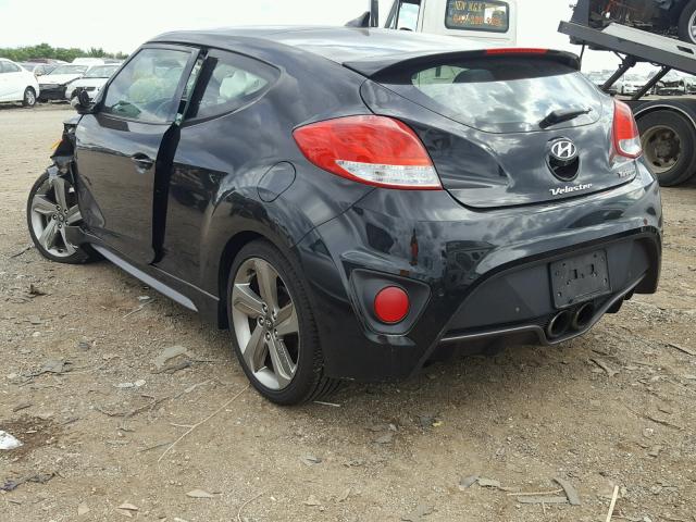 KMHTC6AE3EU188770 - 2014 HYUNDAI VELOSTER T BLACK photo 3