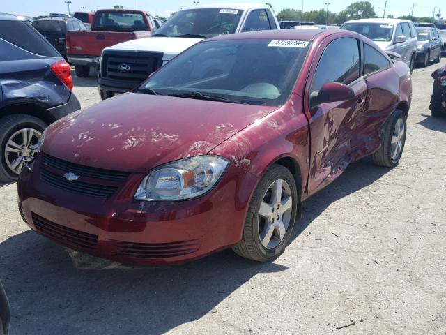 1G1AL18F587282268 - 2008 CHEVROLET COBALT LT MAROON photo 2