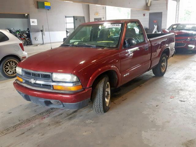 1GCCS14H438261196 - 2003 CHEVROLET S TRUCK S1 RED photo 2