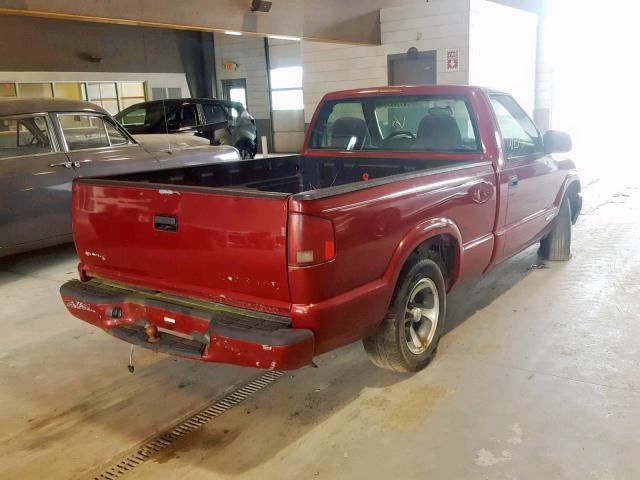 1GCCS14H438261196 - 2003 CHEVROLET S TRUCK S1 RED photo 4