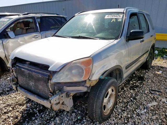 JHLRD78402C021396 - 2002 HONDA CR-V LX SILVER photo 2