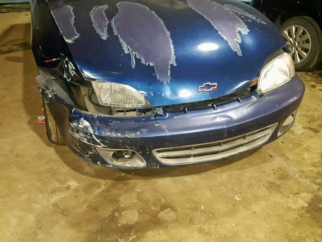 1G1JF12T117107642 - 2001 CHEVROLET CAVALIER Z BLUE photo 9