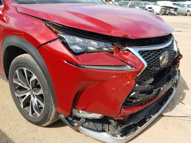 JTJBARBZ6F2033942 - 2015 LEXUS NX 200T RED photo 9