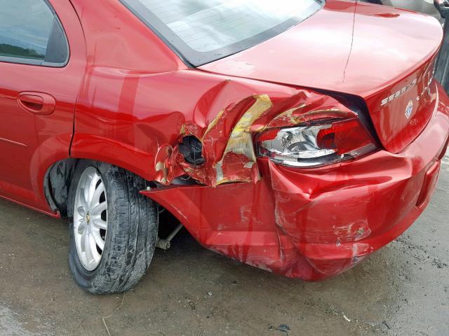 1C3EL46X33N548711 - 2003 CHRYSLER SEBRING LX RED photo 9