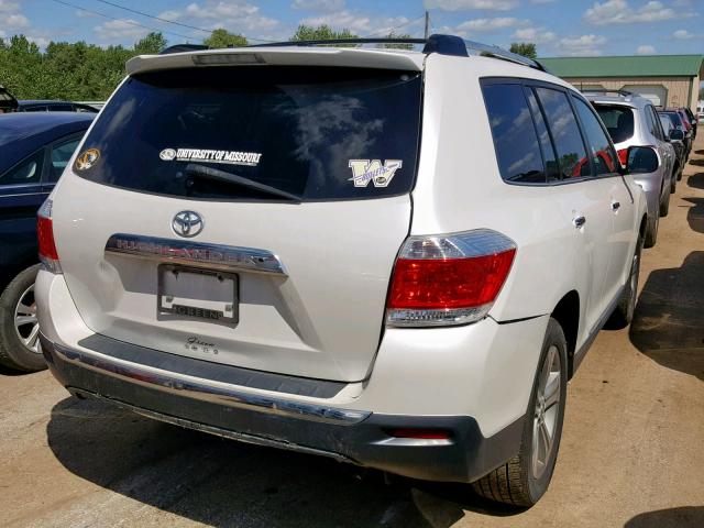 5TDYK3EH6CS059293 - 2012 TOYOTA HIGHLANDER WHITE photo 4