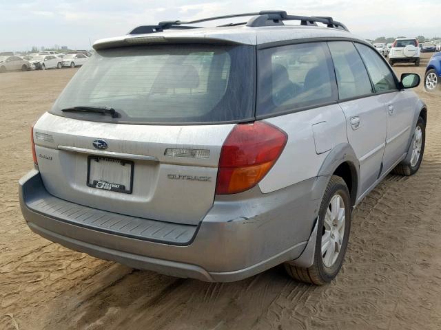 4S4BP62C757386974 - 2005 SUBARU LEGACY OUT SILVER photo 4