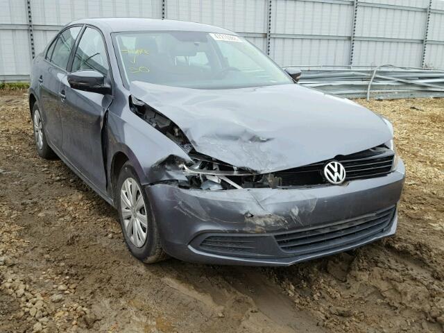 3VW2K7AJ0EM217522 - 2014 VOLKSWAGEN JETTA BASE GRAY photo 1