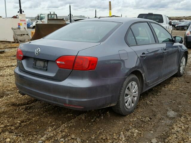 3VW2K7AJ0EM217522 - 2014 VOLKSWAGEN JETTA BASE GRAY photo 4