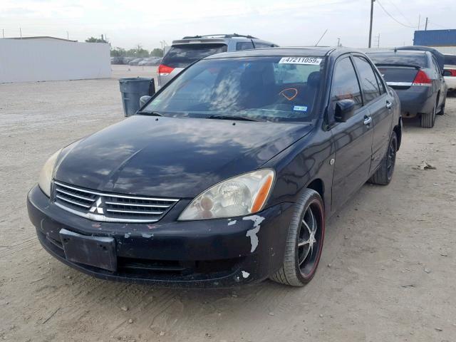 JA3AJ26E56U061845 - 2006 MITSUBISHI LANCER ES BLACK photo 2