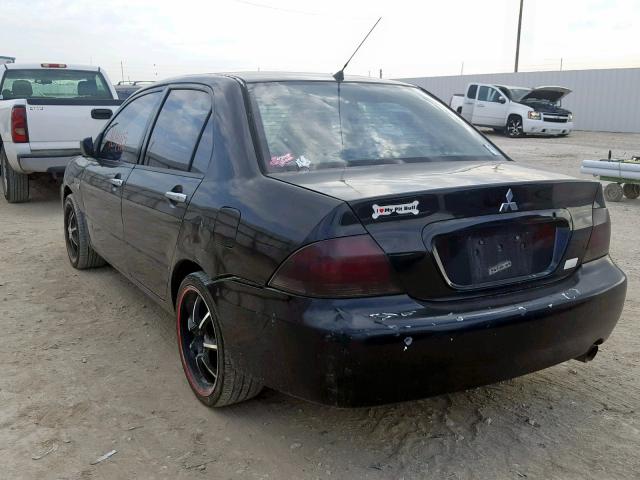 JA3AJ26E56U061845 - 2006 MITSUBISHI LANCER ES BLACK photo 3