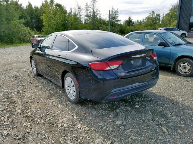 1C3CCCFBXFN600801 - 2015 CHRYSLER 200 LX BLACK photo 3