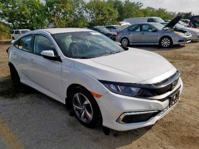 2HGFC2F65KH520221 - 2019 HONDA CIVIC LX WHITE photo 1