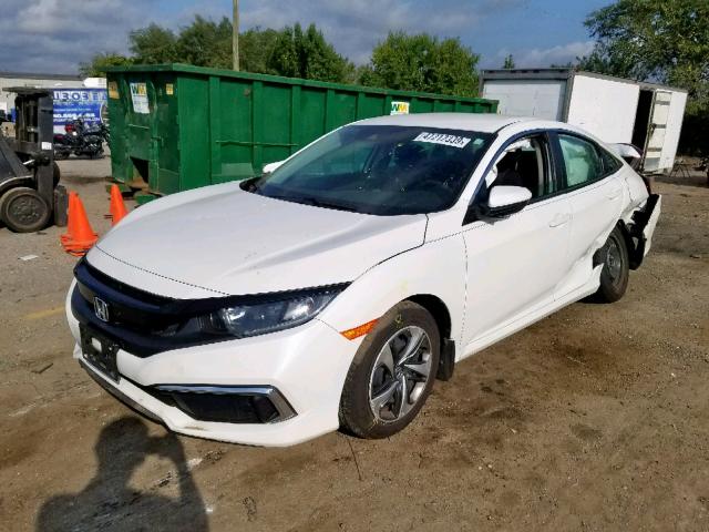 2HGFC2F65KH520221 - 2019 HONDA CIVIC LX WHITE photo 2