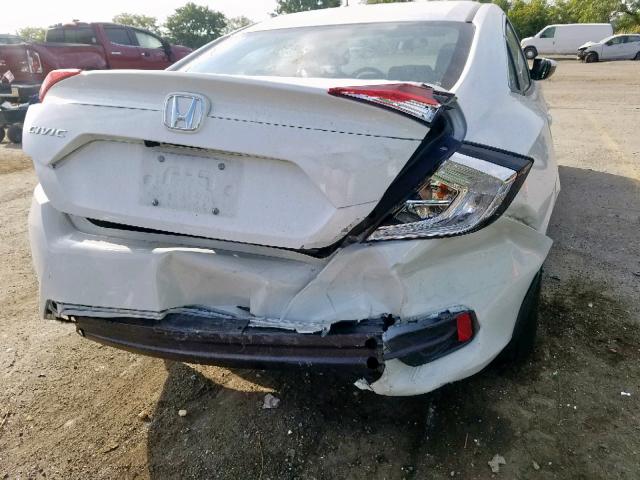 2HGFC2F65KH520221 - 2019 HONDA CIVIC LX WHITE photo 9