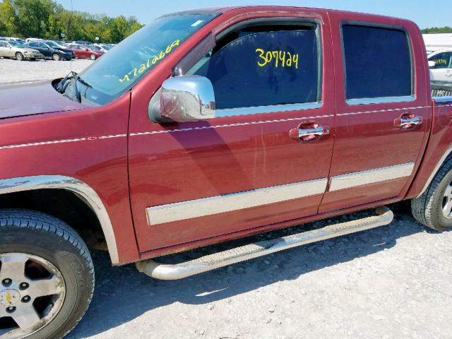 1GCDSCDE5A8100939 - 2010 CHEVROLET COLORADO L MAROON photo 10