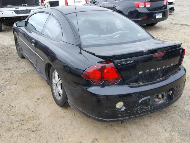 4B3AG42G35E008847 - 2005 DODGE STRATUS SX BLACK photo 3