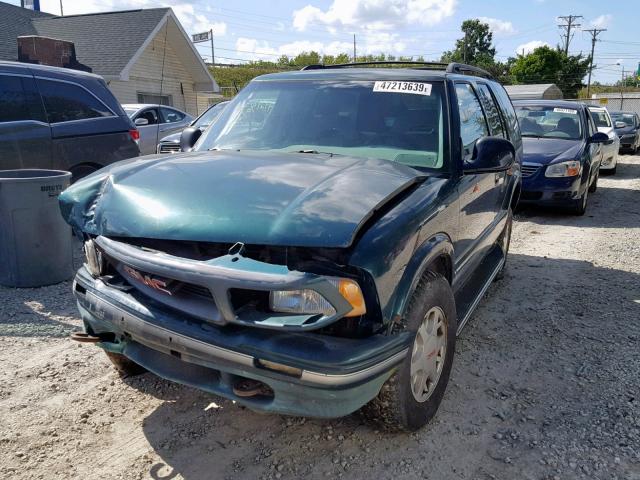 1GKDT13W9V2543779 - 1997 GMC JIMMY GREEN photo 2