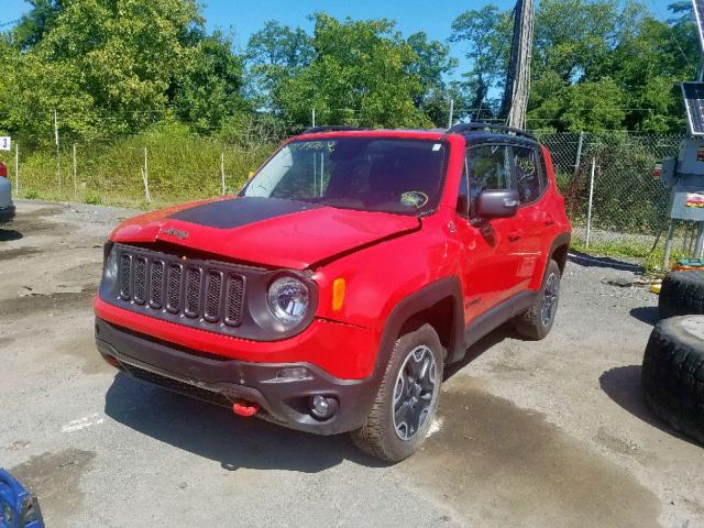 ZACCJBCB2HPE55876 - 2017 JEEP RENEGADE T RED photo 2