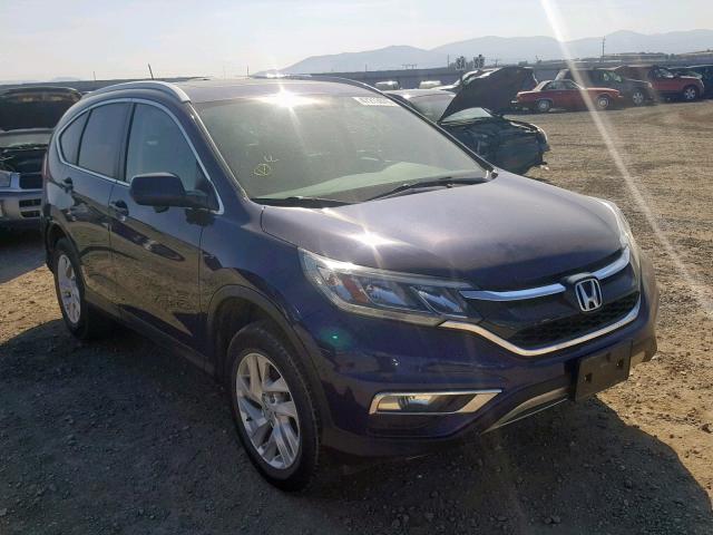 2HKRM4H71FH626107 - 2015 HONDA CR-V EXL BLUE photo 1