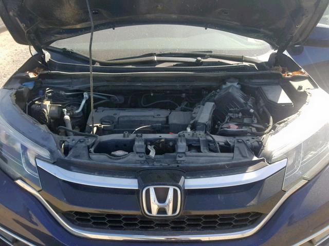 2HKRM4H71FH626107 - 2015 HONDA CR-V EXL BLUE photo 7