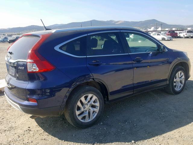 2HKRM4H71FH626107 - 2015 HONDA CR-V EXL BLUE photo 9