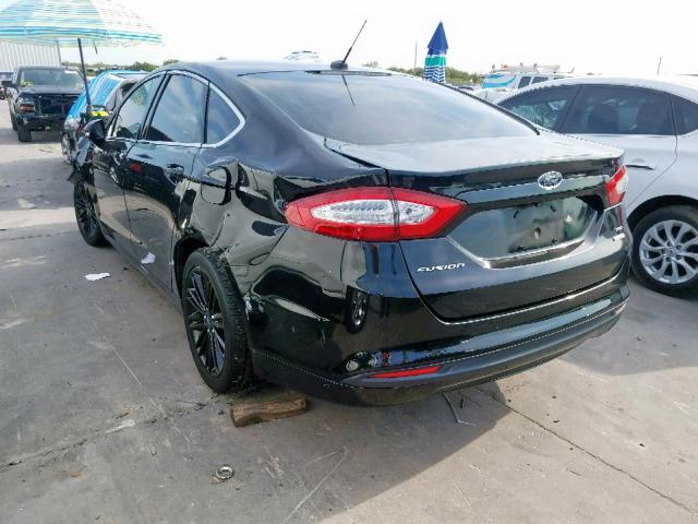 3FA6P0HD6ER133548 - 2014 FORD FUSION SE BLACK photo 3