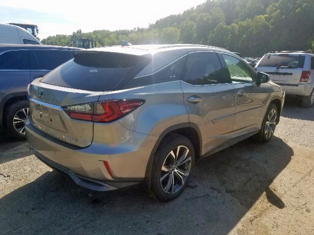 2T2BGMCA7KC032562 - 2019 LEXUS RX 450H GRAY photo 4